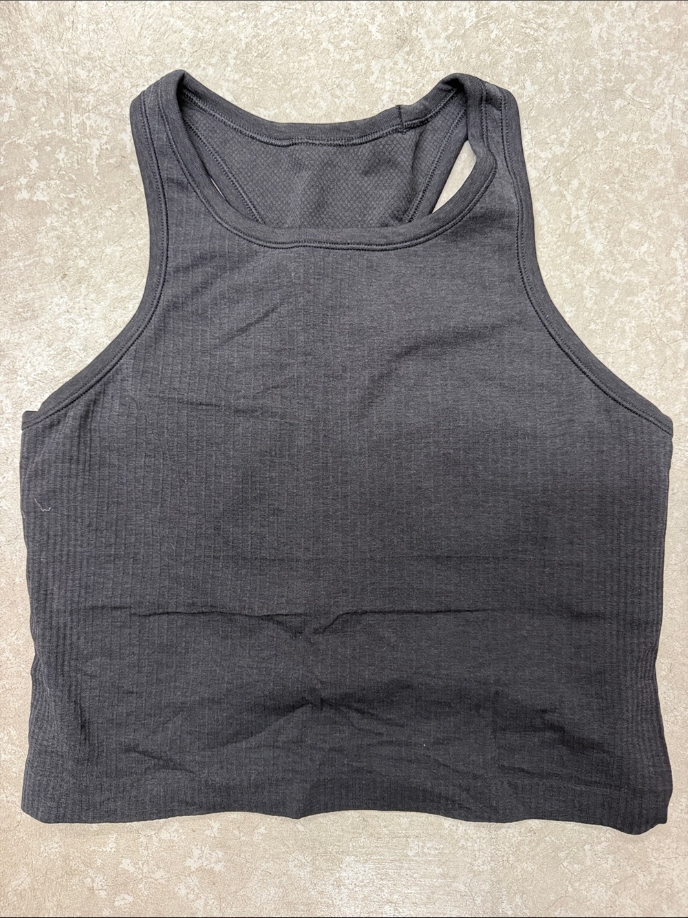 lululemon athletica Black Ribbed Crop Tank 8